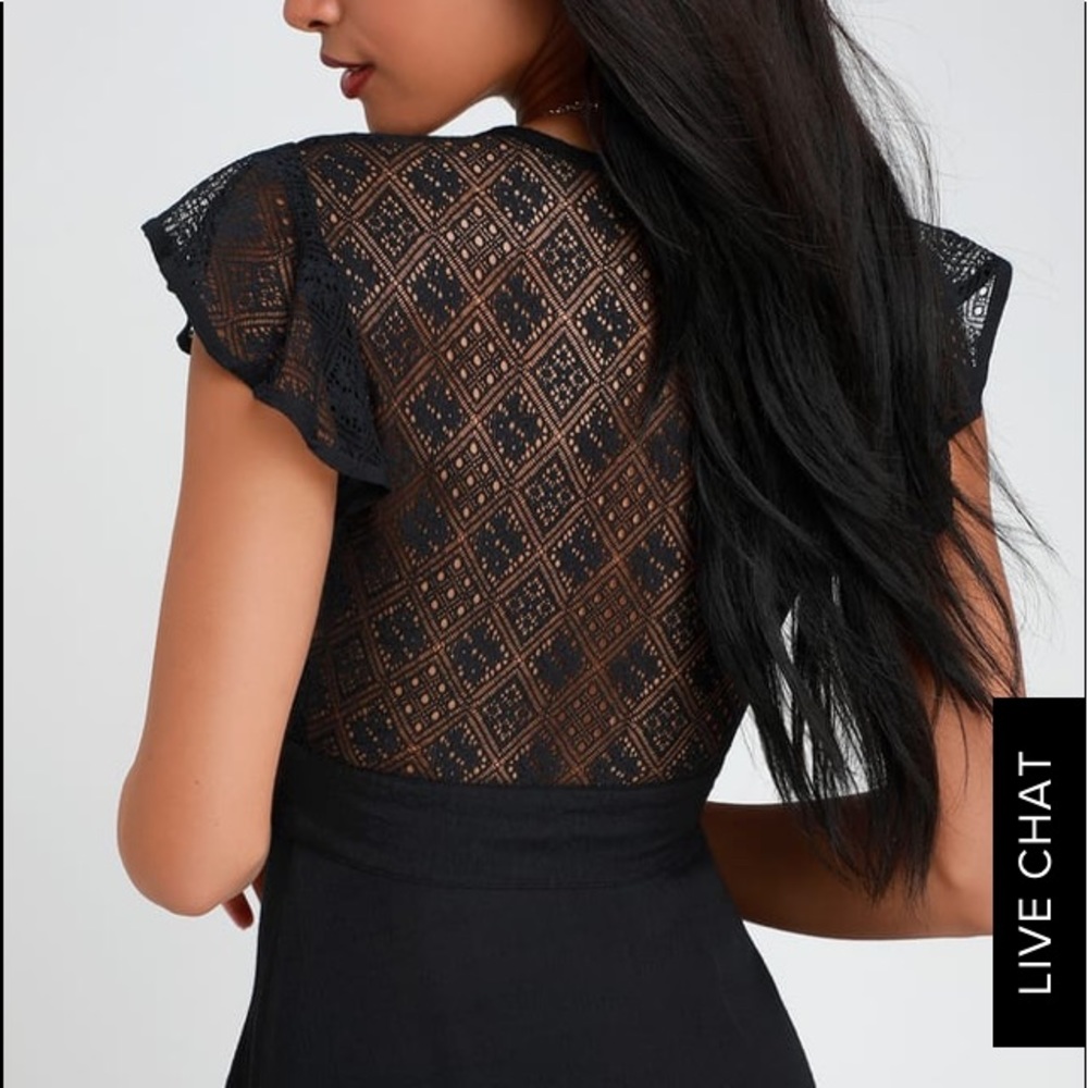 Free People Carolina Black Lace Slip Dress - Picture 3 of 7